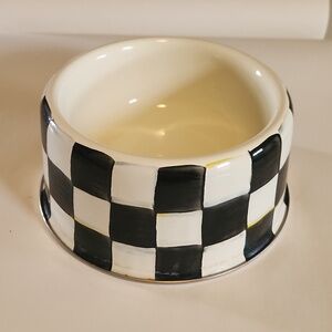 MacKenzie-Childs Enamel Courtly Check Pet Food Bowl